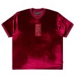 画像1: BlackEyePatch/HWC LABEL EMBROIDERED VELOUR V NECK S/S SHIRT（BURGUNDY） (1)