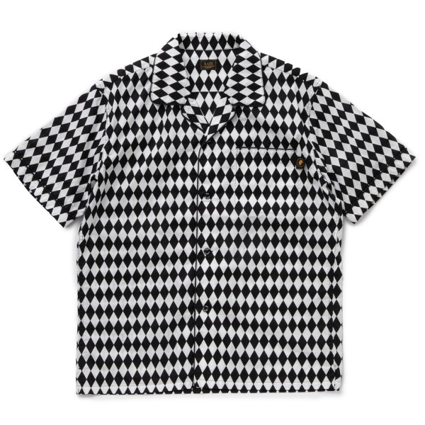 画像1: RATS/CHECKERD FLAG S/S SHIRT（BLACK）［チェッカーフラッグシャツ-24春夏］ (1)