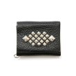 画像1: CALEE/STUDS LEATHER MULTI WALLET（BLACK）［スタッズレザーマルチウォレット-24春夏］ (1)