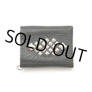 画像: CALEE/STUDS LEATHER MULTI WALLET（BLACK）［スタッズレザーマルチウォレット-24春夏］