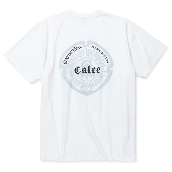 画像2: CALEE/STRETCH EMBLEM LOGO TEE ＜NATURALLY PAINT DESIGN＞（WHITE）［プリントT-24春夏］ (2)