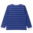 画像2: BlackEyePatch/OE LOGO EMBROIDERED STRIPED L/S TEE（BLUE） (2)