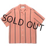 画像: WACKO MARIA/STRIPED OPEN COLLAR SHIRT（ORANGE）［ストライプオープンカラーシャツ-24春夏］