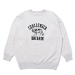 画像1: CHALLENGER/WOLF COLLEGE C/N SWEAT（GRAY）［クルーネックスウェット-24秋冬］ (1)