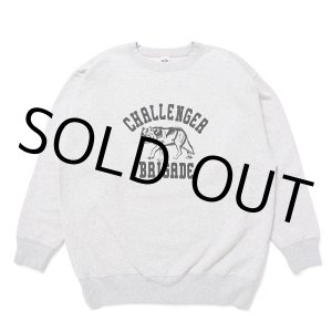 画像: CHALLENGER/WOLF COLLEGE C/N SWEAT（GRAY）［クルーネックスウェット-24秋冬］