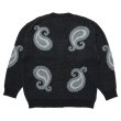 画像2: CHALLENGER/BIG PAISLEY C/N SWEATER（BLACK）［ビッグペイズリーセーター-24秋冬］ (2)