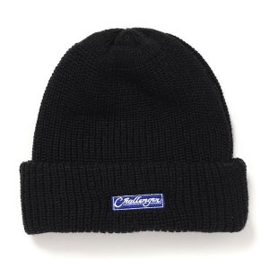 画像: CHALLENGER/BAR LOGO KNIT CAP（BLACK）［バーロゴニットキャップ-24秋冬］