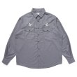 画像1: CHALLENGER/OVAL EAGLE PRINTED SHIRT（CHARCOAL GRAY）［オーバルイーグルシャツ-24秋冬］ (1)