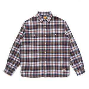 画像: CHALLENGER/COUNTRY PLAID SHIRT（LT BLUE/ORANGE）［カントリーチェックシャツ-24秋冬］