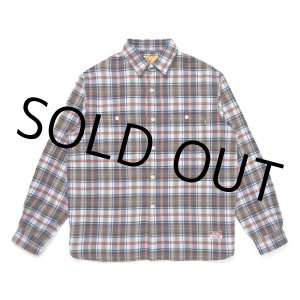 画像: CHALLENGER/COUNTRY PLAID SHIRT（LT BLUE/ORANGE）［カントリーチェックシャツ-24秋冬］