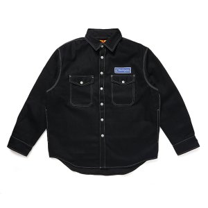 画像: CHALLENGER/DENIM LINING SHIRT（BLACK）［デニムライニングシャツ-24秋冬］