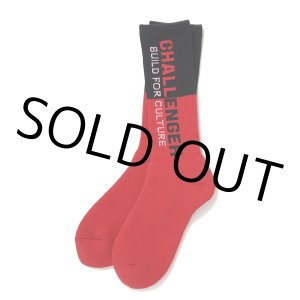 画像: CHALLENGER/SAILOR SOCKS（RED/BLACK）［セーラーソックス-24秋冬］