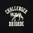 画像3: CHALLENGER/WOLF COLLEGE TEE（BLACK）［プリントT-24秋冬］ (3)