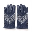 画像1: CHALLENGER/BANDANA LEATHER GLOVE（NAVY）［バンダナレザーグローブ-24秋冬］ (1)