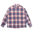 画像1: CHALLENGER/SHADOW PLAID SHIRT（BLUE/RED）［シャドウチェックシャツ-24秋冬］ (1)