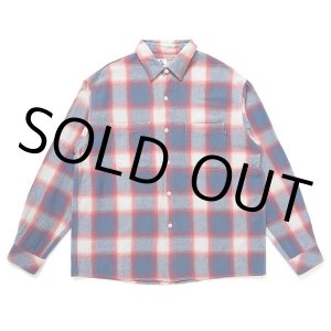 画像: CHALLENGER/SHADOW PLAID SHIRT（BLUE/RED）［シャドウチェックシャツ-24秋冬］