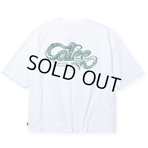 画像2: CALEE/× SHELTECH CL SNAKE LOGO DROP SHOULDER TEE（WHITE）［ドロップショルダーポケT-24春夏］ (2)