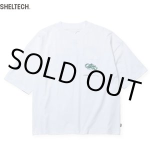 画像: CALEE/× SHELTECH CL SNAKE LOGO DROP SHOULDER TEE（WHITE）［ドロップショルダーポケT-24春夏］