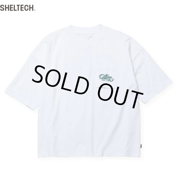 画像1: CALEE/× SHELTECH CL SNAKE LOGO DROP SHOULDER TEE（WHITE）［ドロップショルダーポケT-24春夏］ (1)