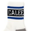 画像2: CALEE/JACQUARD PILE LINE SOCKS（WHITE/BLUE）［ラインソックス-24春夏］ (2)