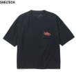 画像1: CALEE/× SHELTECH CL SNAKE LOGO DROP SHOULDER TEE（BLACK）［ドロップショルダーポケT-24春夏］ (1)