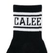 画像2: CALEE/JACQUARD PILE LINE SOCKS（BLACK/BLACK）［ラインソックス-24春夏］ (2)