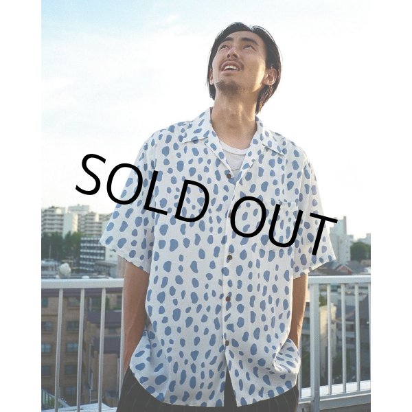 画像2: WACKO MARIA/LEOPARD HAWAIIAN SHIRT（BLUE）［レオパードハワイアンシャツ-24春夏］ (2)