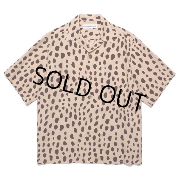 画像1: WACKO MARIA/LEOPARD HAWAIIAN SHIRT（BEIGE）［レオパードハワイアンシャツ-24春夏］ (1)