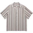 画像1: WACKO MARIA/STRIPED OPEN COLLAR SHIRT（GRAY）［ストライプオープンカラーシャツ-24春夏］ (1)