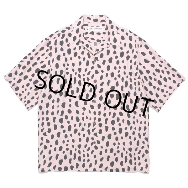 画像1: WACKO MARIA/LEOPARD HAWAIIAN SHIRT（PINK）［レオパードハワイアンシャツ-24春夏］ (1)