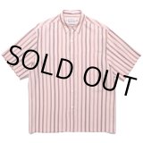 画像: WACKO MARIA/STRIPED REGULAR COLLAR SHIRT（PINK）［ストライプオープンカラーシャツ-24春夏］