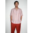 画像2: WACKO MARIA/STRIPED REGULAR COLLAR SHIRT（PINK）［ストライプオープンカラーシャツ-24春夏］ (2)