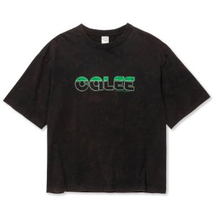 画像: CALEE/CALEE LOGO POWDER BLEACH DROP SHOULDER S/S TEE（USED BLACK）［パウダーブリーチT-24春夏］