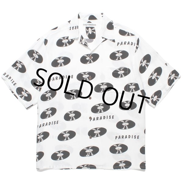 画像1: WACKO MARIA/RECORDS HAWAIIAN SHIRT（WHITE）［レコードハワイアンシャツ-24春夏］ (1)