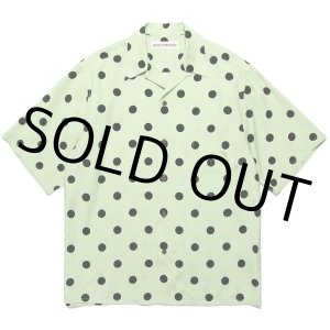 画像: WACKO MARIA/DOTS OPEN COLLAR SHIRT（MINT）［ドットオープンカラーシャツ-24春夏］