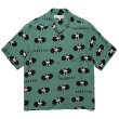 画像1: WACKO MARIA/RECORDS HAWAIIAN SHIRT（GREEN）［レコードハワイアンシャツ-24春夏］ (1)