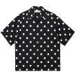 画像1: WACKO MARIA/DOTS OPEN COLLAR SHIRT（BLACK）［ドットオープンカラーシャツ-24春夏］ (1)