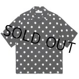 画像: WACKO MARIA/DOTS OPEN COLLAR SHIRT（BLACK）［ドットオープンカラーシャツ-24春夏］