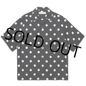 画像: WACKO MARIA/DOTS OPEN COLLAR SHIRT（BLACK）［ドットオープンカラーシャツ-24春夏］