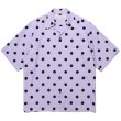 画像1: WACKO MARIA/DOTS OPEN COLLAR SHIRT（PURPLE）［ドットオープンカラーシャツ-24春夏］ (1)