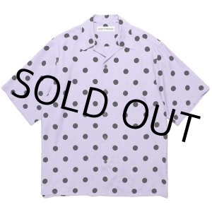 画像: WACKO MARIA/DOTS OPEN COLLAR SHIRT（PURPLE）［ドットオープンカラーシャツ-24春夏］