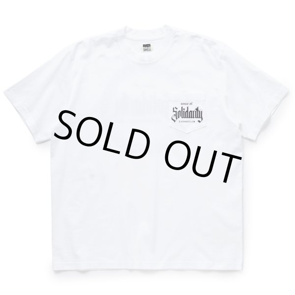 画像1: RATS/SOLIDARITY POCKET TEE（WHITE）［プリントポケT-24春夏］ (1)