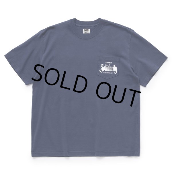 画像1: RATS/SOLIDARITY POCKET TEE（NAVY）［プリントポケT-24春夏］ (1)