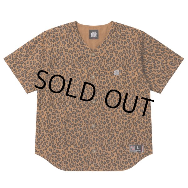 画像1: BlackEyePatch/OG LABEL LEOPARD PATTERNED BASEBALL SHIRT（MULTI） (1)