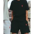 画像3: BlackEyePatch/SMALL HWC LABEL SWEAT SHORTS（BLACK） (3)