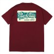 画像1: PORKCHOP/SQUARE LOGO TEE（BURGUNDY）［プリントT-24春夏］ (1)