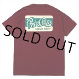 画像: PORKCHOP/SQUARE LOGO TEE（BURGUNDY）［プリントT-24春夏］