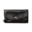 画像1: CALEE/SILVER STAR CONCHO LEATHER LONG WALLET（BLACK）［レザーロングウォレット-24春夏］ (1)