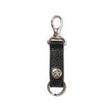 画像: CALEE/SILVER STAR CONCHO LEATHER KEY RING ＜TYPE B＞（BLACK）［レザーキーリング-24春夏］