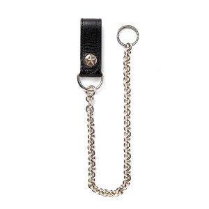 画像: CALEE/SILVER STAR CONCHO LEATHER WALLET CHAIN（BLACK）［ウォレットチェーン-24春夏］